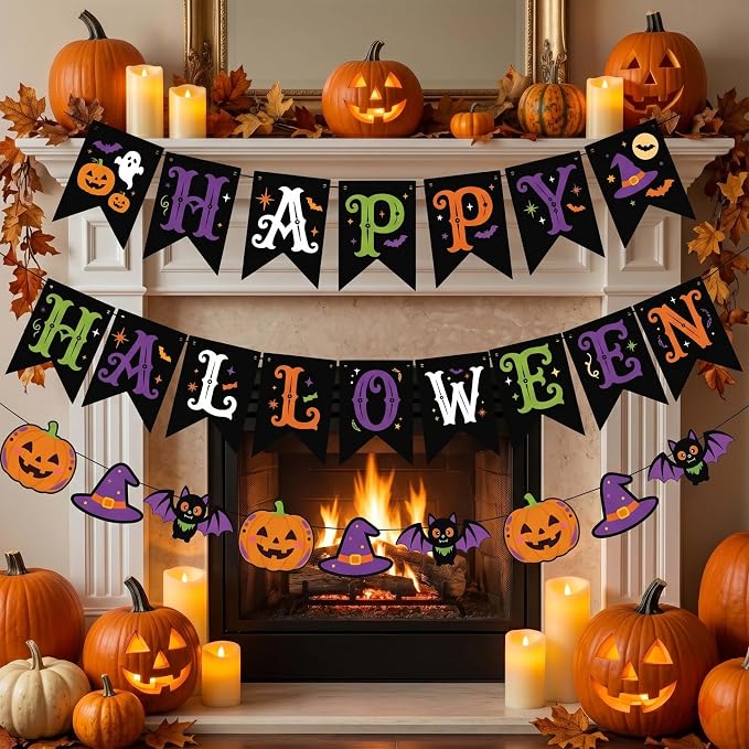 Halloween Banner Spooky Horror Bunting Garland Party Decorations - Image 8