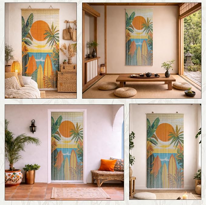 Summer Vibe Beaded Bamboo Curtain - Image 6