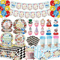 138pcs Wonderland Party Decorations Disposable Tableware Set by LANFUBEISIPARTYSUPPLIES