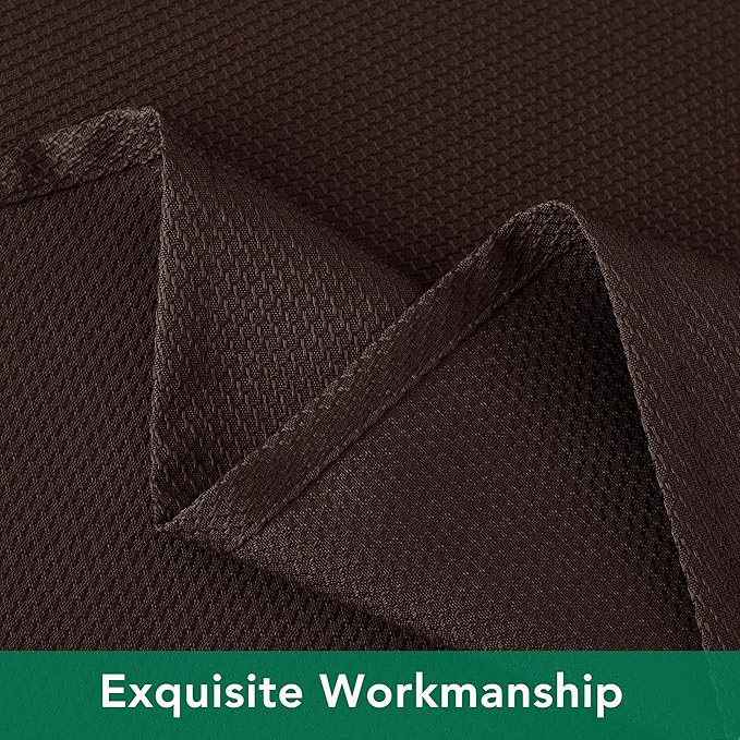 Biscaynebay Textured Fabric Tablecloths 60x84 Inches Rectangular, Brown Water Resistant Tablecloths for Dining, Kitchen, Wedding and Parties etc. Machine Washable