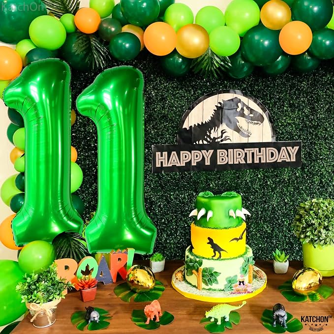 KatchOn Dark Green Number 11 Balloon 40 Inch, 11th Birthday Balloon Decor | - Image 5