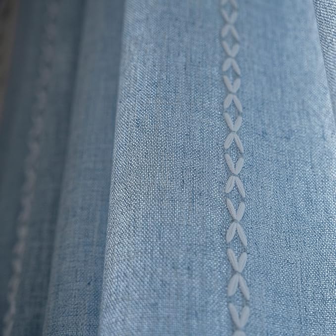 Sutuo Home Boho Curtain for Bedroom 96 Inches Long, Light Filtering Farmhouse - Image 7