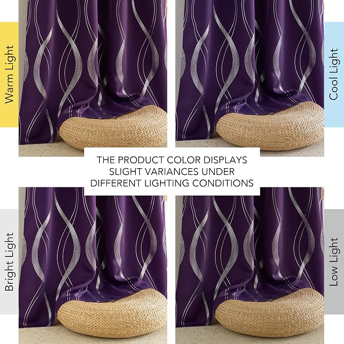 NICETOWN Royal Purple Blackout Curtains 84 inch Long - Image 7