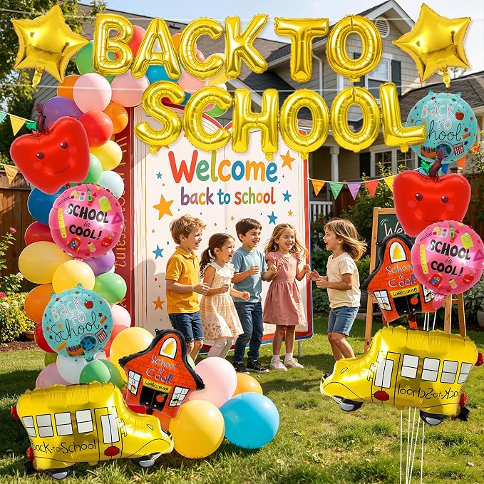 Back to School Balloons, Back to School Decorations, Letter Balloons Banner | - Image 7