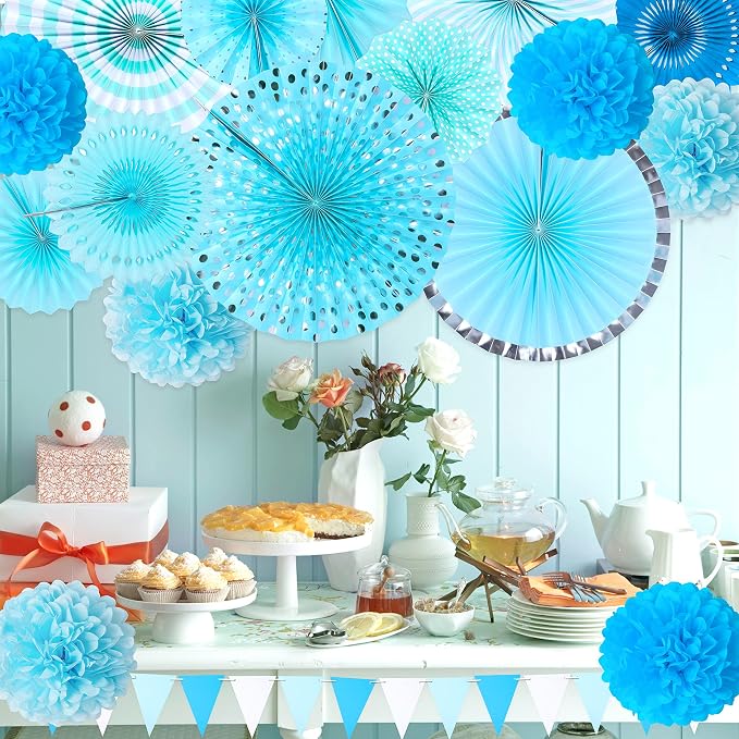 35PCS Party Decorations Paper Fan Hanging Set - Image 7