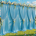 40x10ft Sky Blue Glitter Backdrop Curtain by Partisky