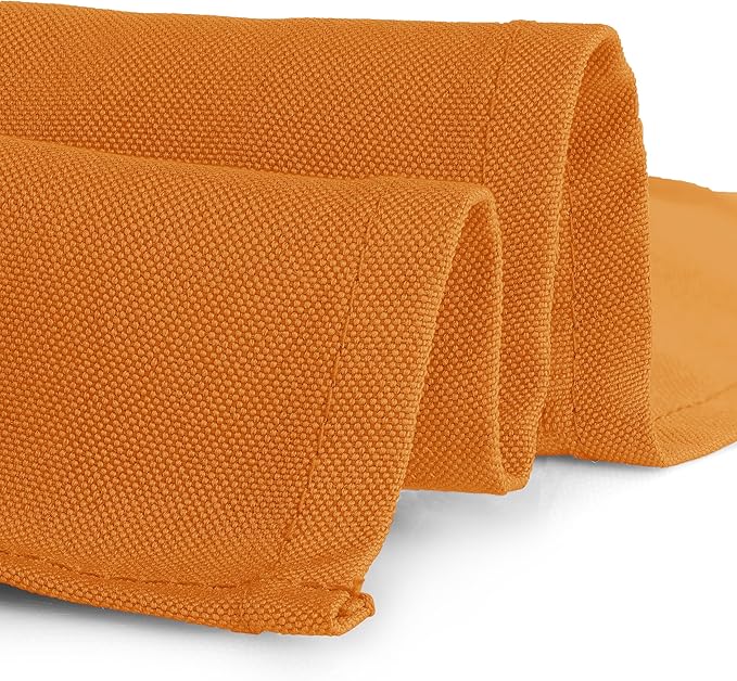 Gee Di Moda Square Tablecloth - 85 x 85 Inch Orange Table Cloth for Large Square or Round Tables - Heavy Duty Washable Fabric - for Buffet Table, Holiday Party, Dinner, Wedding & Baby Shower