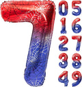 40 In Red And Blue Birthday Theme Large Number 7 Balloon | Giant Large Helium by Exquisitehighqualitypartydecorationstomeetyoureveryneed%EF%BC%81