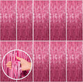 BOMSI 10 Pack Pink Backdrop Party Decorations Tinsel Curtain Party Backdrop by BOMSI