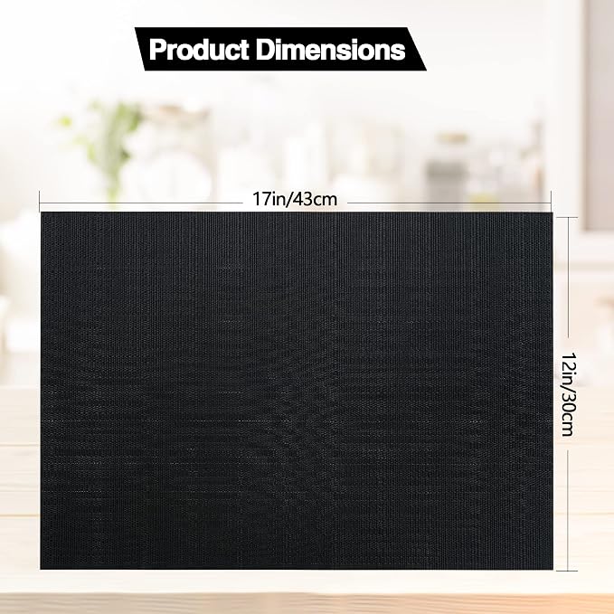 SLKQG Black Placemats Set of 6 - Image 5