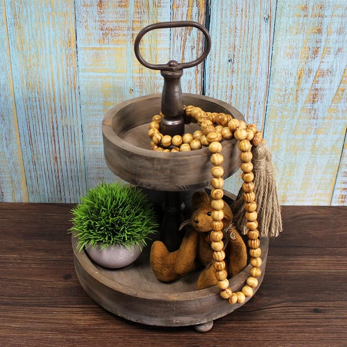CVHOMEDECO. Wood Grain Beads Garland - Image 3