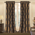 Loom and Mill Luxury Black Damask Curtains by LoomandMill