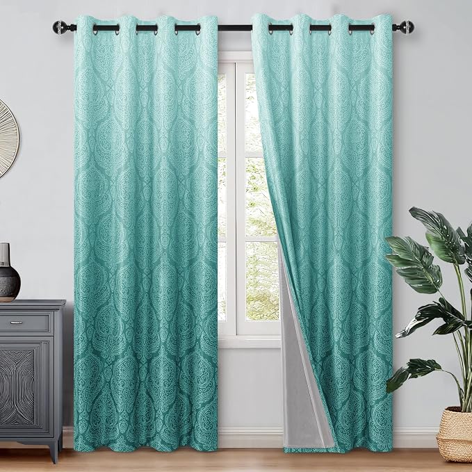 DWCN 100% Blackout Curtains for Bedroom 84 Inch Long by DWCN