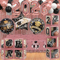 Black and Pink Graduation Decorations Class of 2026 by UJoyant