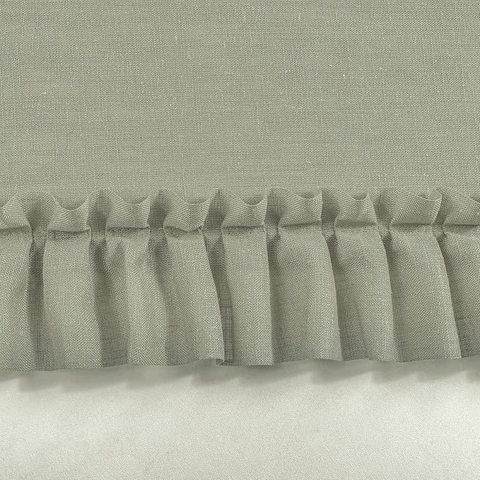 Light Sage Green Farmhouse Curtains - Image 8