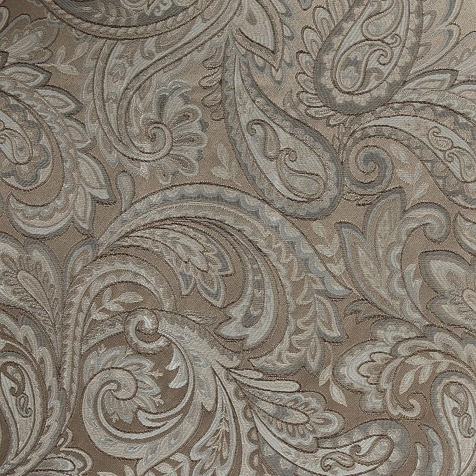 Madison Park Faux Silk Paisley Jacquard, Rod Pocket Curtain - Image 5