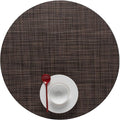 Chilewich Mini Basketweave Placemats, Round Woven Placemats Set of 4 | Reusable by Chilewich