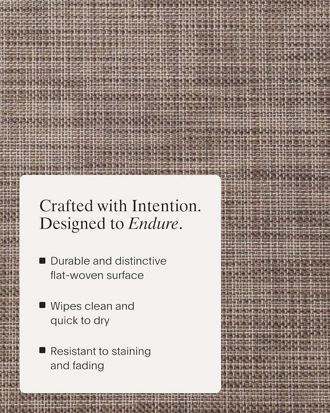 Chilewich Mini Basketweave Placemats, Woven Rectangle Placemats Set of 4 | Easy - Image 3