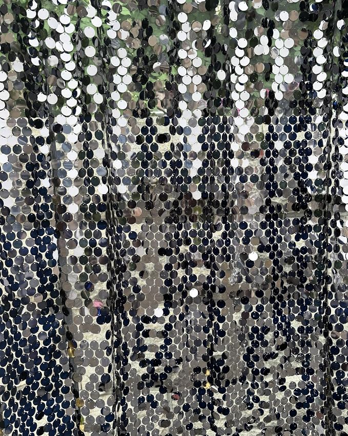 9FTx10FT Black Large Sequin Backdrop 1 Panel | 18MM Large Sequins, Glitter - Image 5