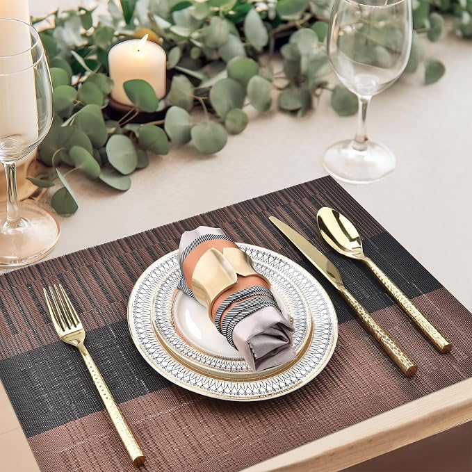SLKQG Brown Placemats Set of 6 - Image 6