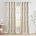 jinchan Gold Foil Blackout Curtains 96 Inch Damask Grommet 2 Panels | Room by JINCHAN