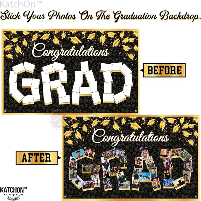 KatchOn Congratulations Graduation Photo Banner 72x44 Inch | Personalized Grad - Image 5