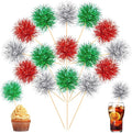 Chinco 100 Pcs Foil Firework Cupcake Toppers Sparkle Tinsel Cake Toppers Cake by Chinco