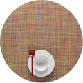 Chilewich Mini Basketweave Placemats, Round Woven Placemats Set of 4 | Reusable by Chilewich