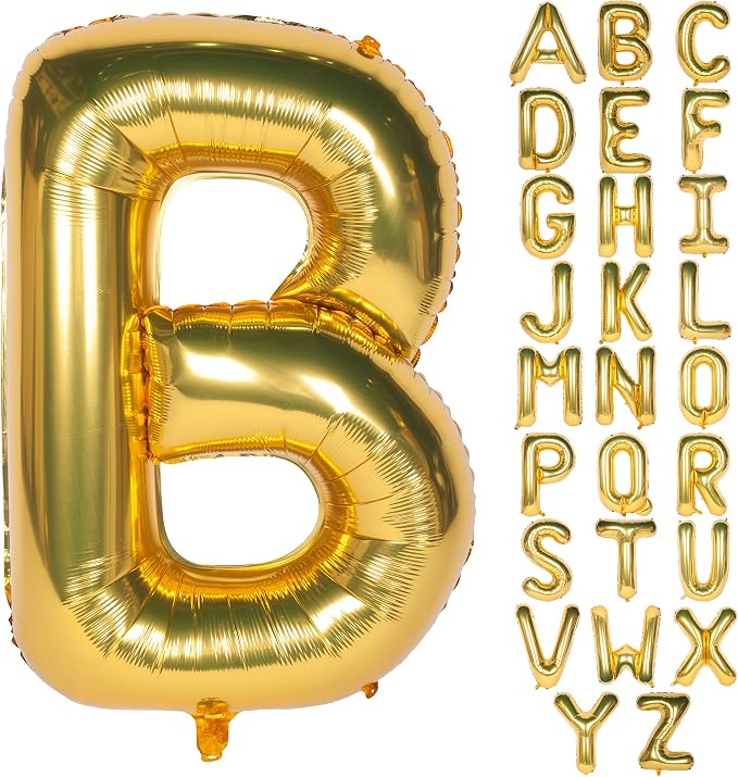 Letter Balloons 40 Inch Giant Jumbo Helium Foil Mylar Gold B | by Exquisitehighqualitypartydecorationstomeetyoureveryneed%EF%BC%81