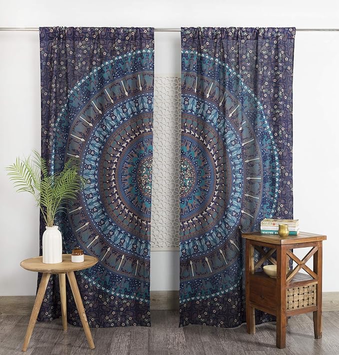 Popular Handicrafts Indian Hippie Bohemian Beautiful Elephant Blue Color by PopularHandicrafts