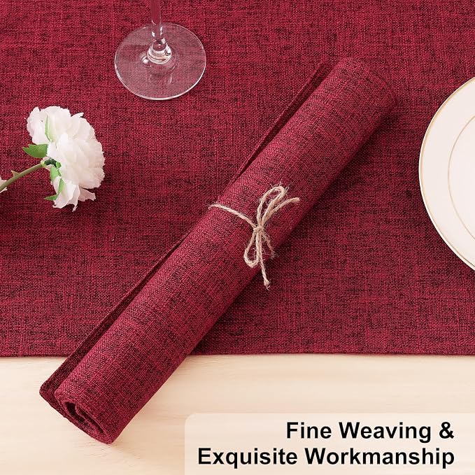 Homaxy Cloths Placemats for Dining Table Set of 4, Cotton Linen Blend Table Mats - Image 6