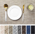 LEXMORE Placemats Set of 6 Vinyl/Plastic Woven Place Mats by lexmore
