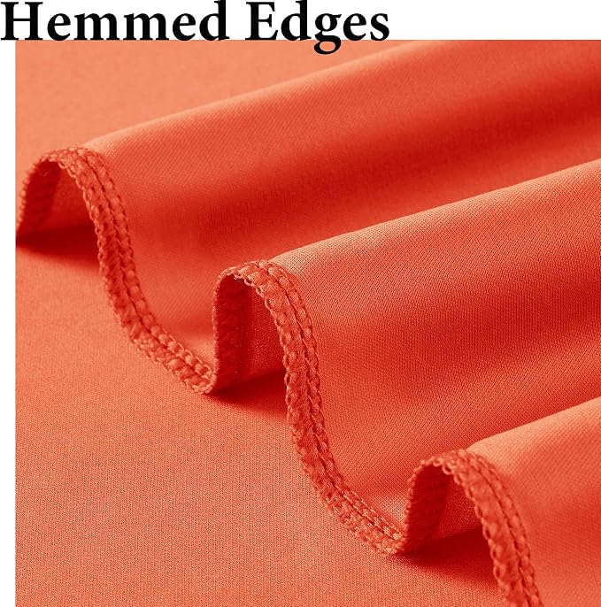10ftx10ft Wrinkle Free Orange Backdrop Curtains - Image 4
