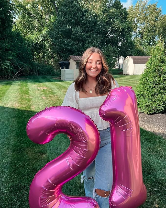 Pink Number 3 Balloon 40 Inch - Image 3