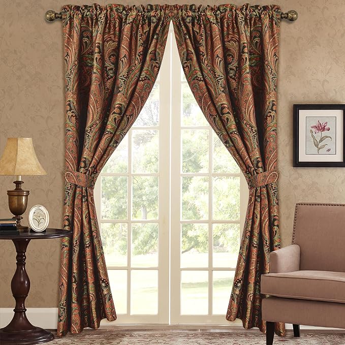 Loom and Mill Paisley Damask Curtains - Image 2