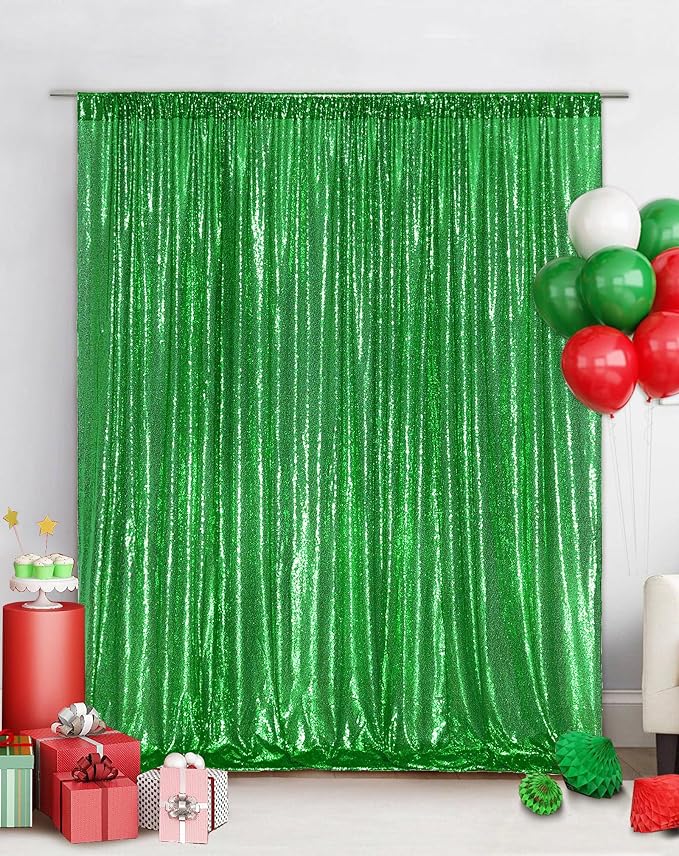 Eternal Beauty Green 3mm Sequin Backdrop 20x10 Ft - Image 3