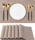 Placemats Set of 6 Washable Indoor | Outdoor Vinyl Place Mats by CADONO