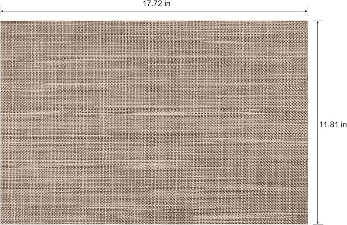 Placemats Set of 6 Washable Indoor | Outdoor Vinyl Place Mats - Image 2