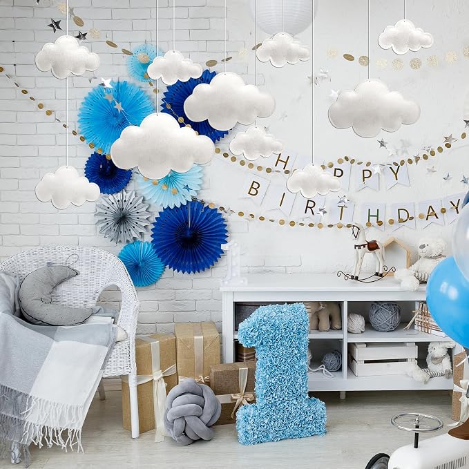 Ayfjovs 10pcs 3D Cloud Decoration Hanging Cloud - Image 5