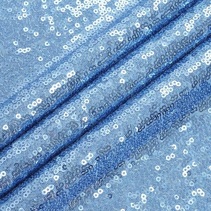 Eternal Beauty Baby Blue 3mm Sequin Backdrop 8x8 Ft - Image 8