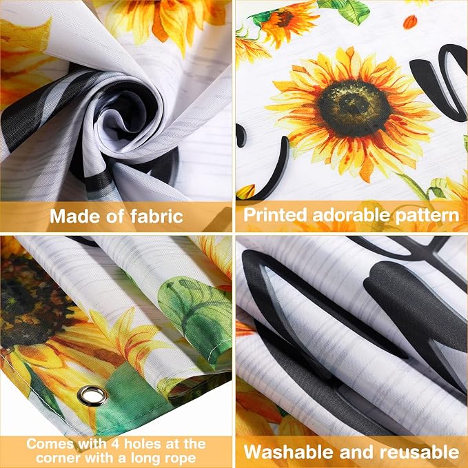 Large Welcome Home Banner Decorations Sunflower Welcome Home Yard Sign - Image 2