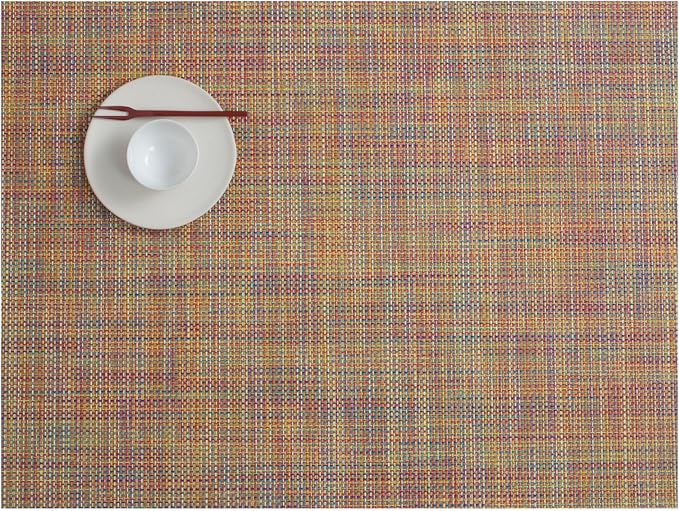 Chilewich Mini Basketweave Placemats, Woven Rectangle Placemats Set of 4 | Easy by Chilewich