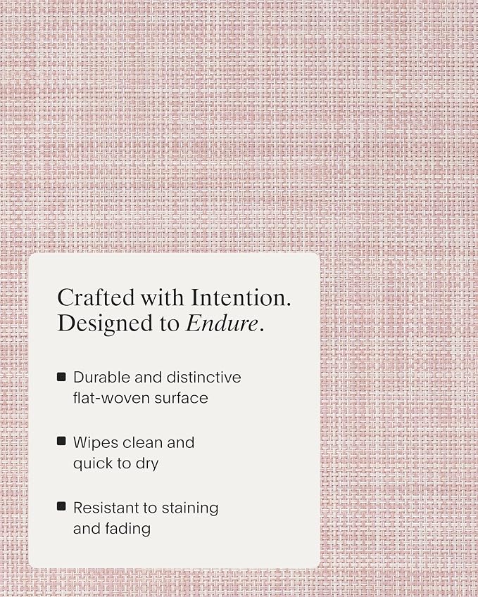 Chilewich Mini Basketweave Placemats, Woven Rectangle Placemats Set of 4 | Easy - Image 3