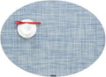 Chilewich Mini Basketweave Placemats, Woven Oval Placemats Set of 4 | Reusable by Chilewich