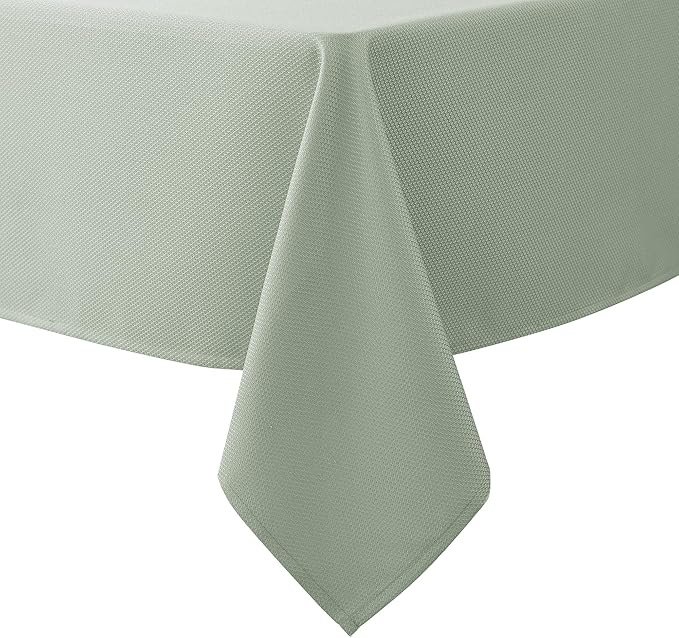 Biscaynebay Tablecloth for Rectangle Tables-52''x70'' Sage Outdoor Picnic Table Cover-Rectangular Folding Reusable Table Cloths Water Resistant for Kitchen Camping Dining Room Patio Banquet Party