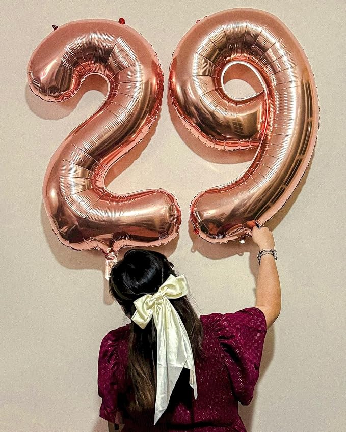 Rose Gold Number 4 Balloon 40 Inch - Image 4