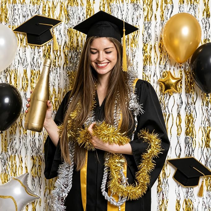 GOER Metallic Tinsel Foil Fringe Curtains Party Photo Backdrop Party Streamers - Image 8