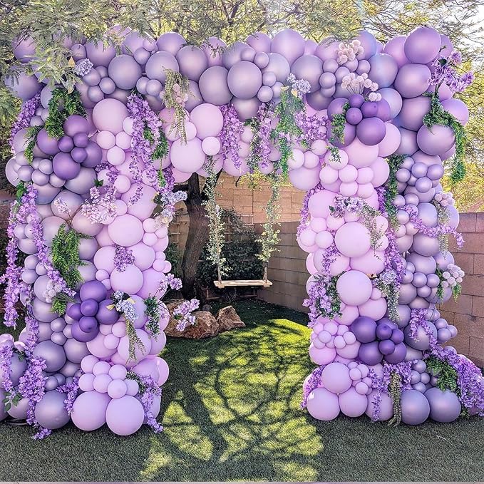 Metallic Purple and Premium Latex Lavender Lilac Balloons - Image 3