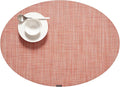 Chilewich Mini Basketweave Placemats, Woven Oval Placemats Set of 4 | Reusable by Chilewich