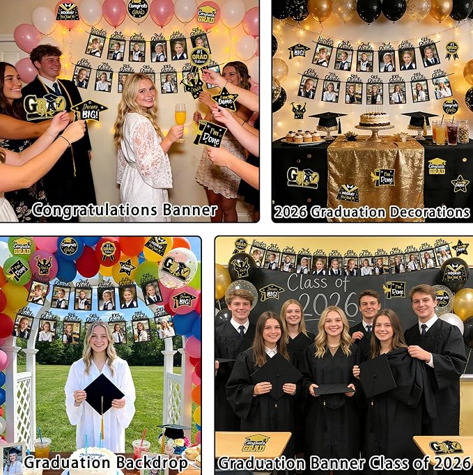 Graduation Decorations 2026, Graduation Party Supplies & Class of 2026 Decor Kit - Image 6